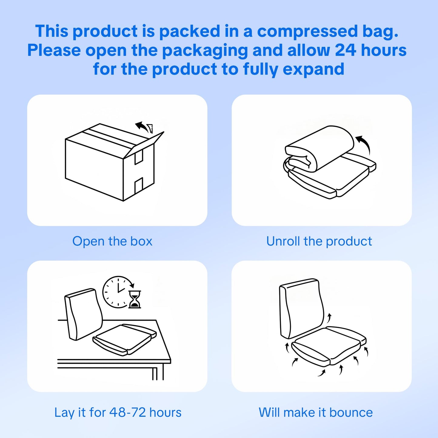 Gaming Chair Cushion Set – Memory Foam Seat Cushion & Lumbar Support Pillow with Anti-Slip Bottom for Gaming Chair, Office Chair, Car & Couch