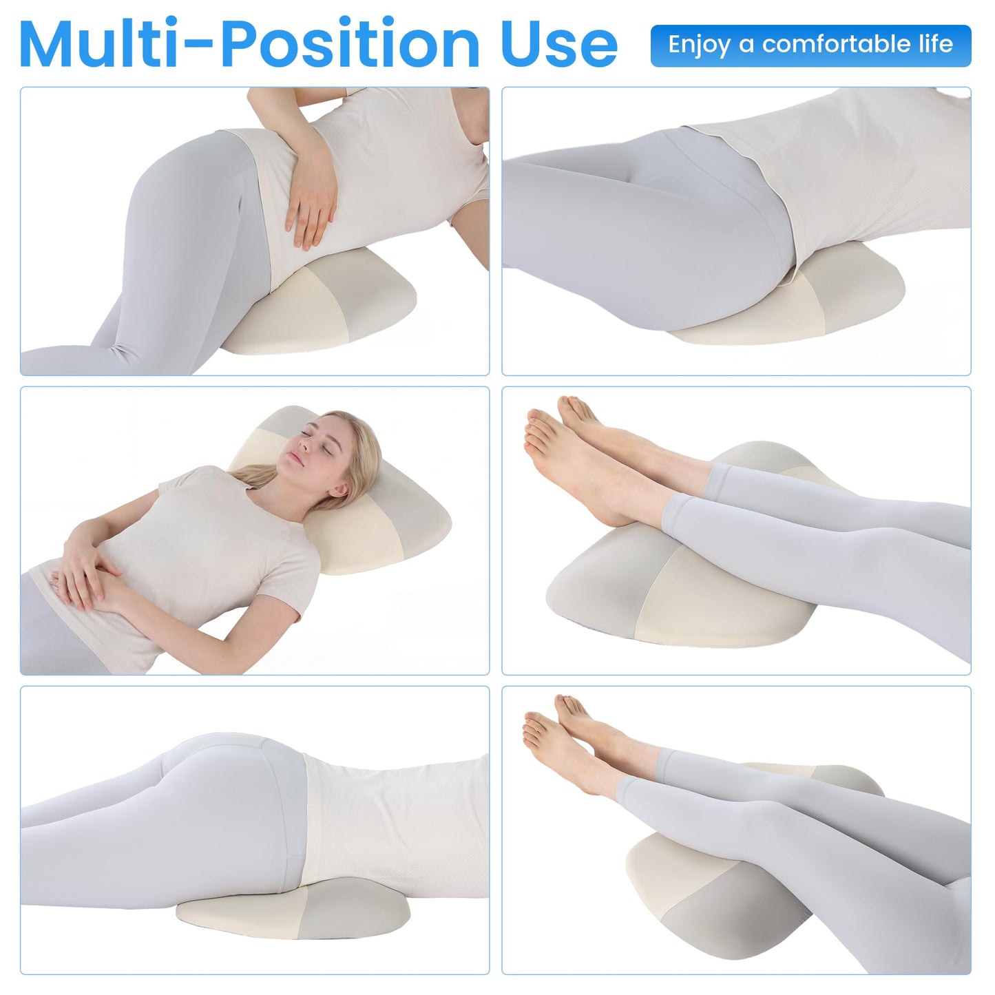 Hombys Health Memory Foam Lumbar Pillow for Bed