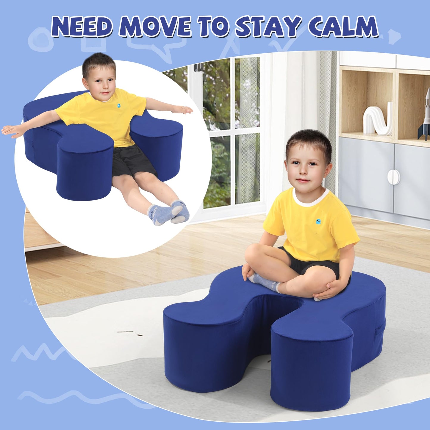 Hombys Health Soft Squeeze Sensory Seat for Kids