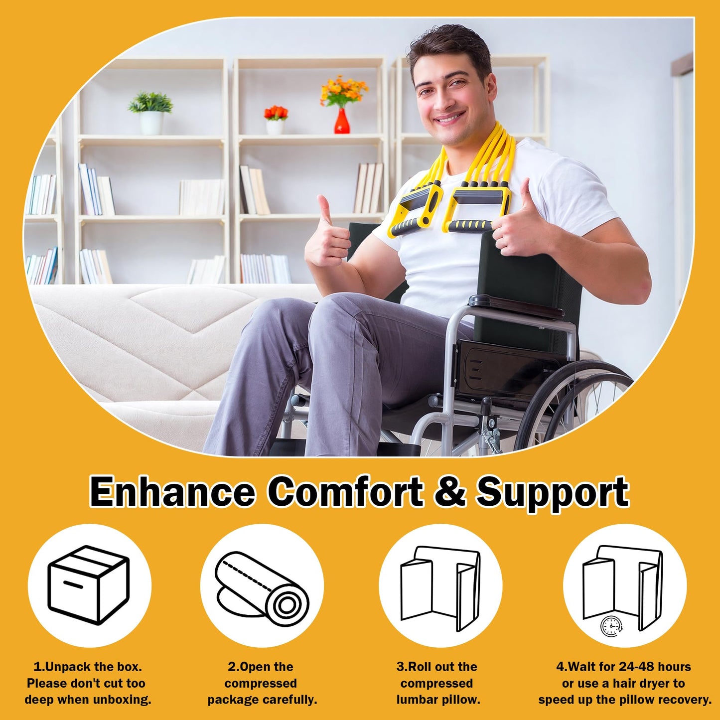 Hombys Health Wheelchair Lateral Support Cushion