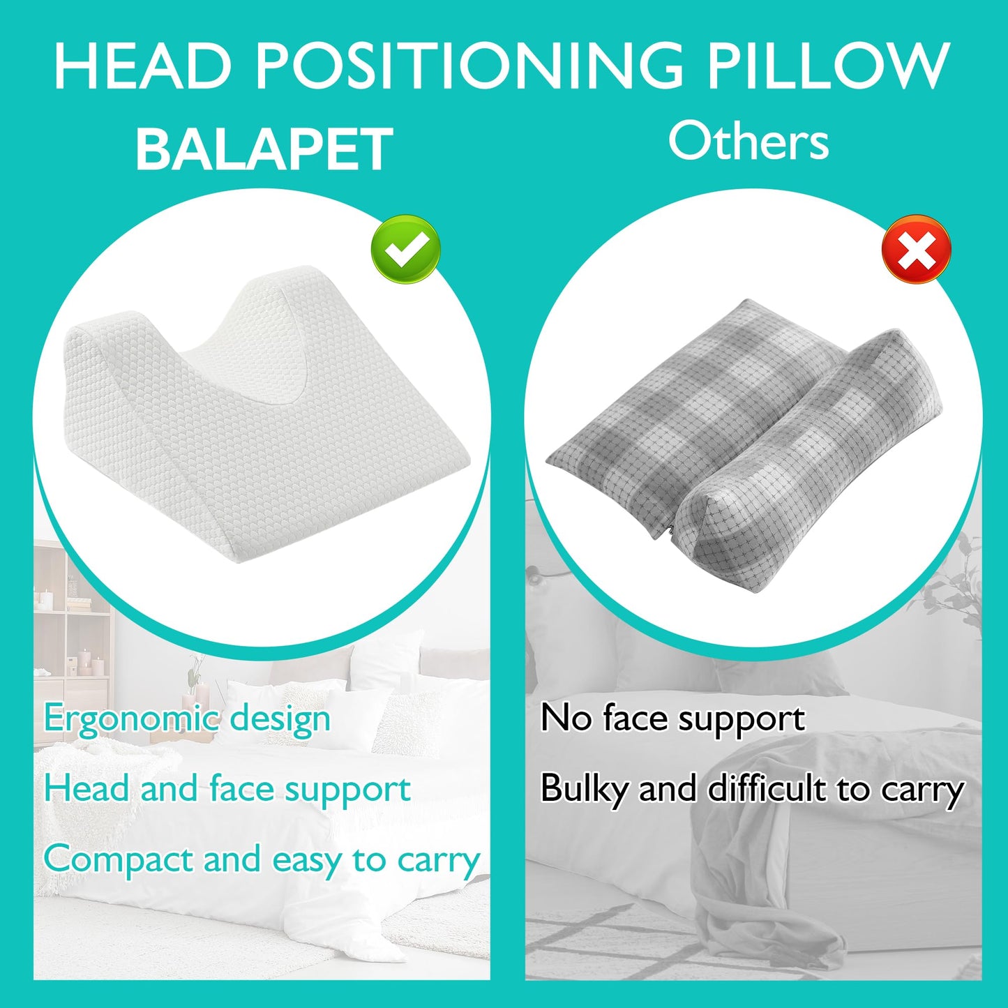Hombys Health Facial Surgery Recovery Pillow