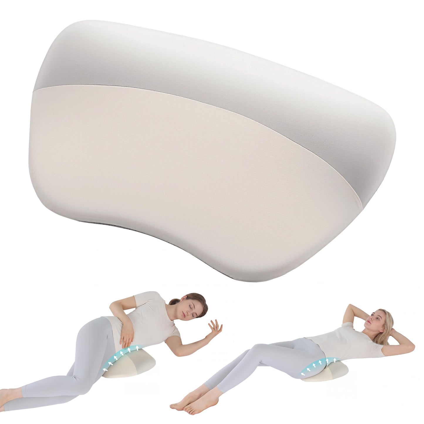 Hombys Health Memory Foam Lumbar Pillow for Bed