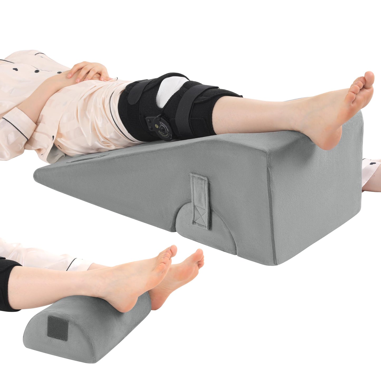 Hombys Health Knee Replacement Pillow – Different Height Leg Support for Knee Surgery Recovery, Hip, Foot & Ankle Recovery Aid