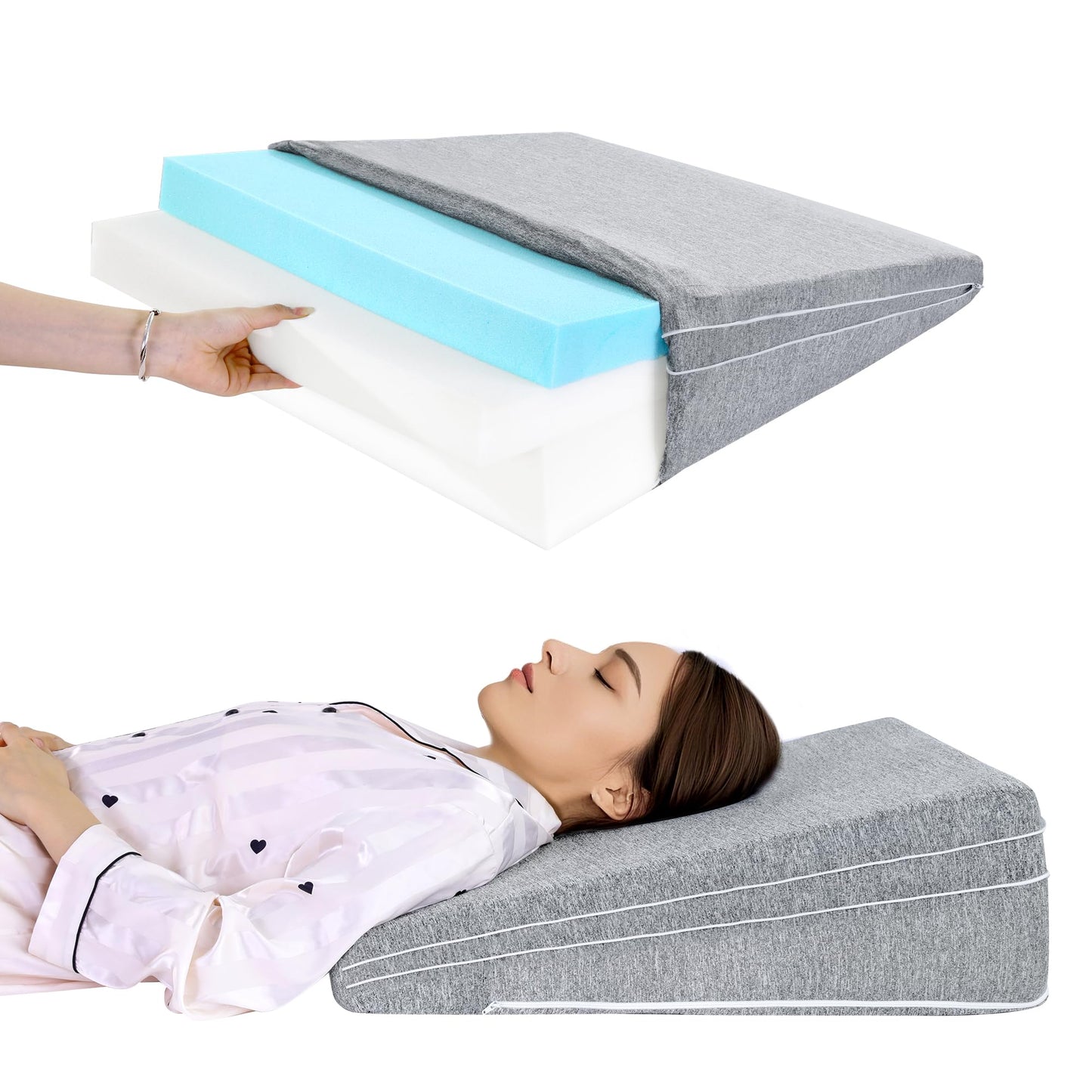 Hombys Health Adjustable Bed Wedge Pillow