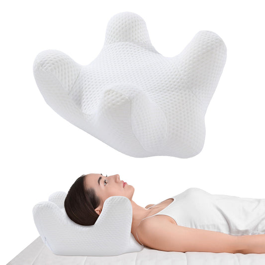 Hombys Health Ergonomic Air Layer Memory Foam Face & Neck Pillow