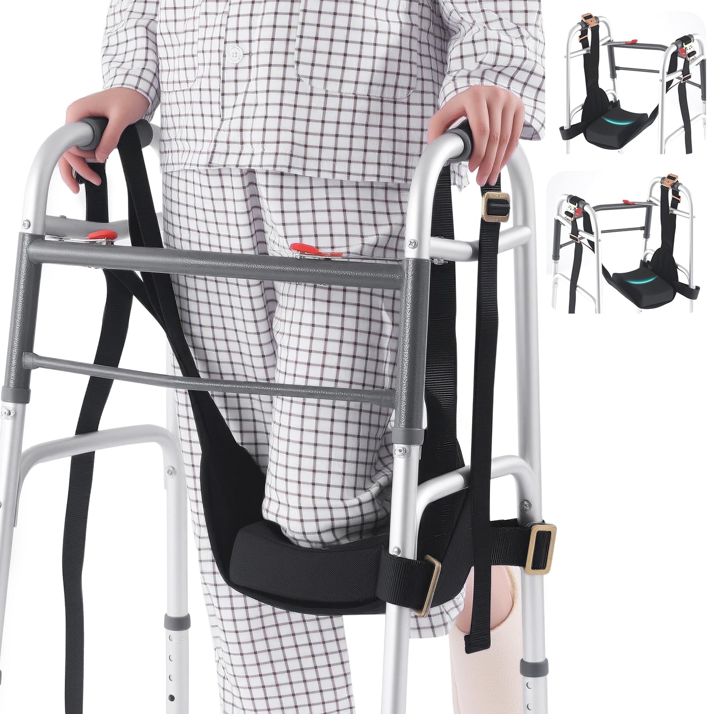 Knee Sling for Walker - Adjustable Leg Support Pad for Foot Surgery Recovery, Comfortable Foam Cushion