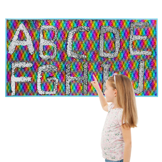 Hombys Health Reversible Sequin Wall Panel with Adhesive Backing