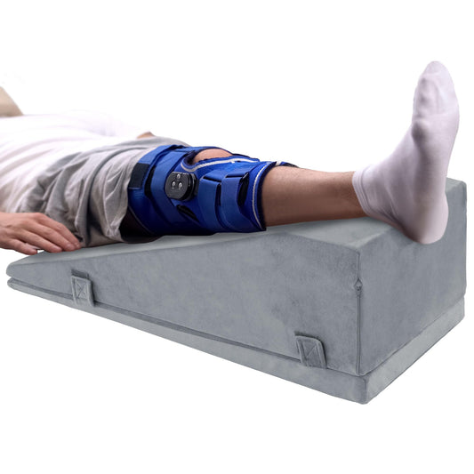 Hombys Health Leg Elevation Pillow – For Knee & Hip Recovery – Two Adjustable Heights Keep Your Leg Above Heart Level