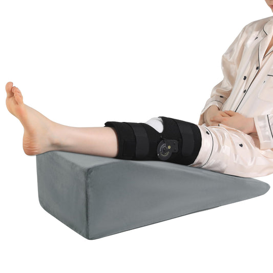 Hombys Health Leg Elevation Pillow – Post Surgery Knee Recovery Support with Handle, Leg Lifter for Blood Circulation & Knee Replacement Recovery, Hip, Foot & Ankle Support