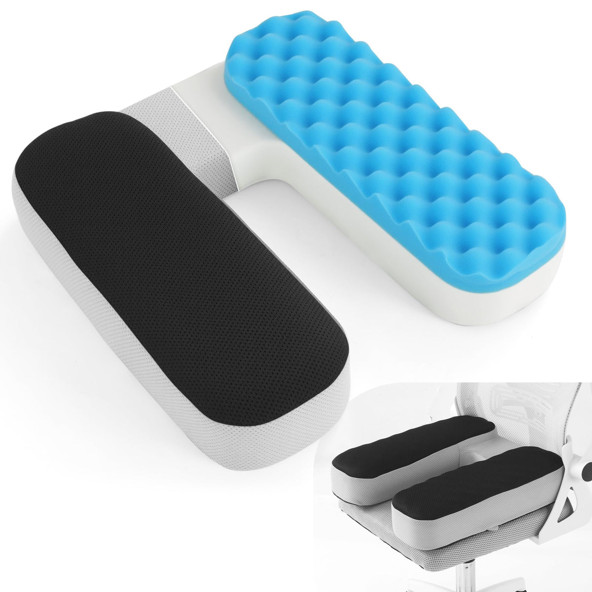 Hombys Health Prostate Cushion for Men – V-Shaped Ergonomic Seat Cushion, Tailbone, Hemorrhoid & Pressure Relief Pillow with Non-Slip Bottom