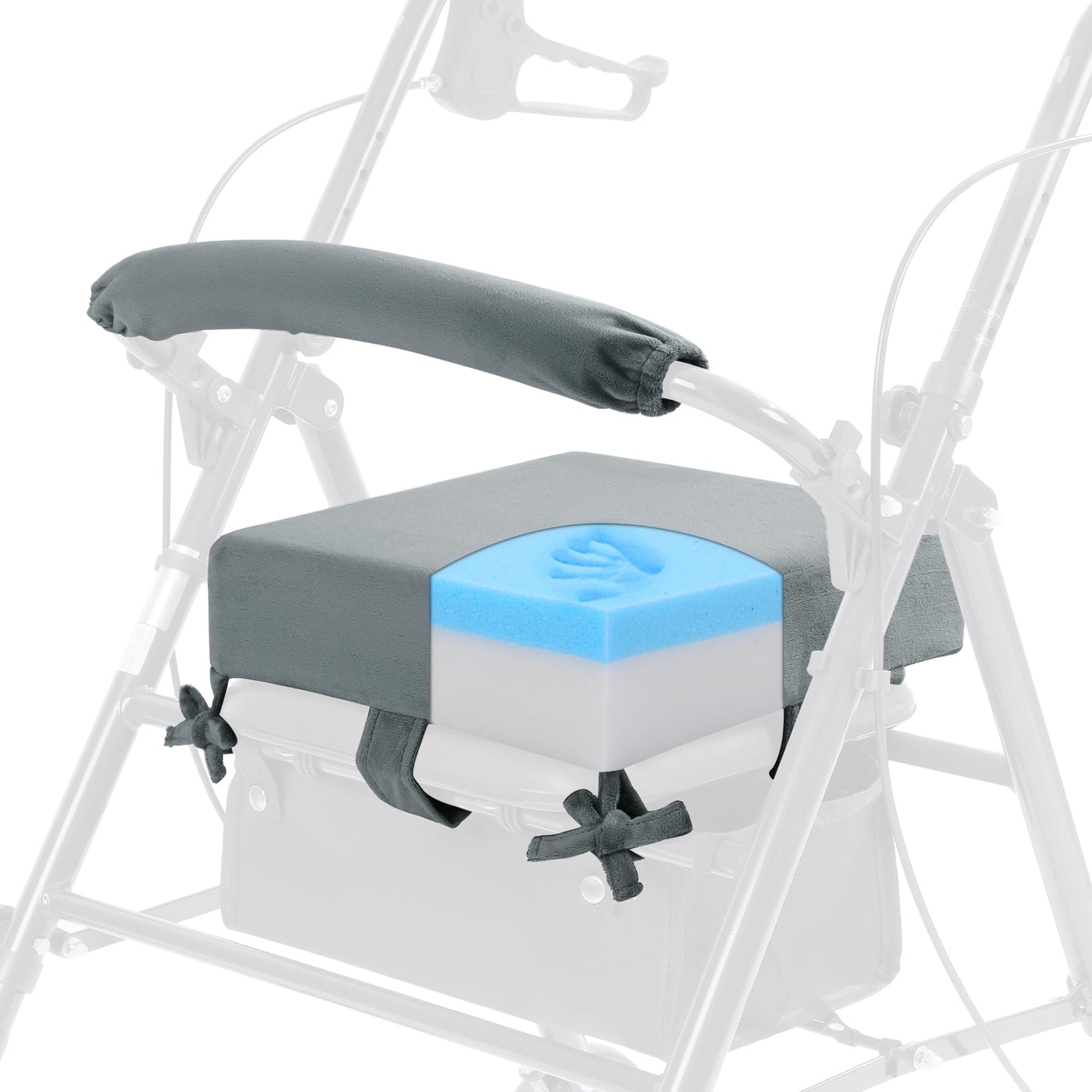 Hombys Health Non-Slip Rollator Walker Seat Cushion & Backrest Set