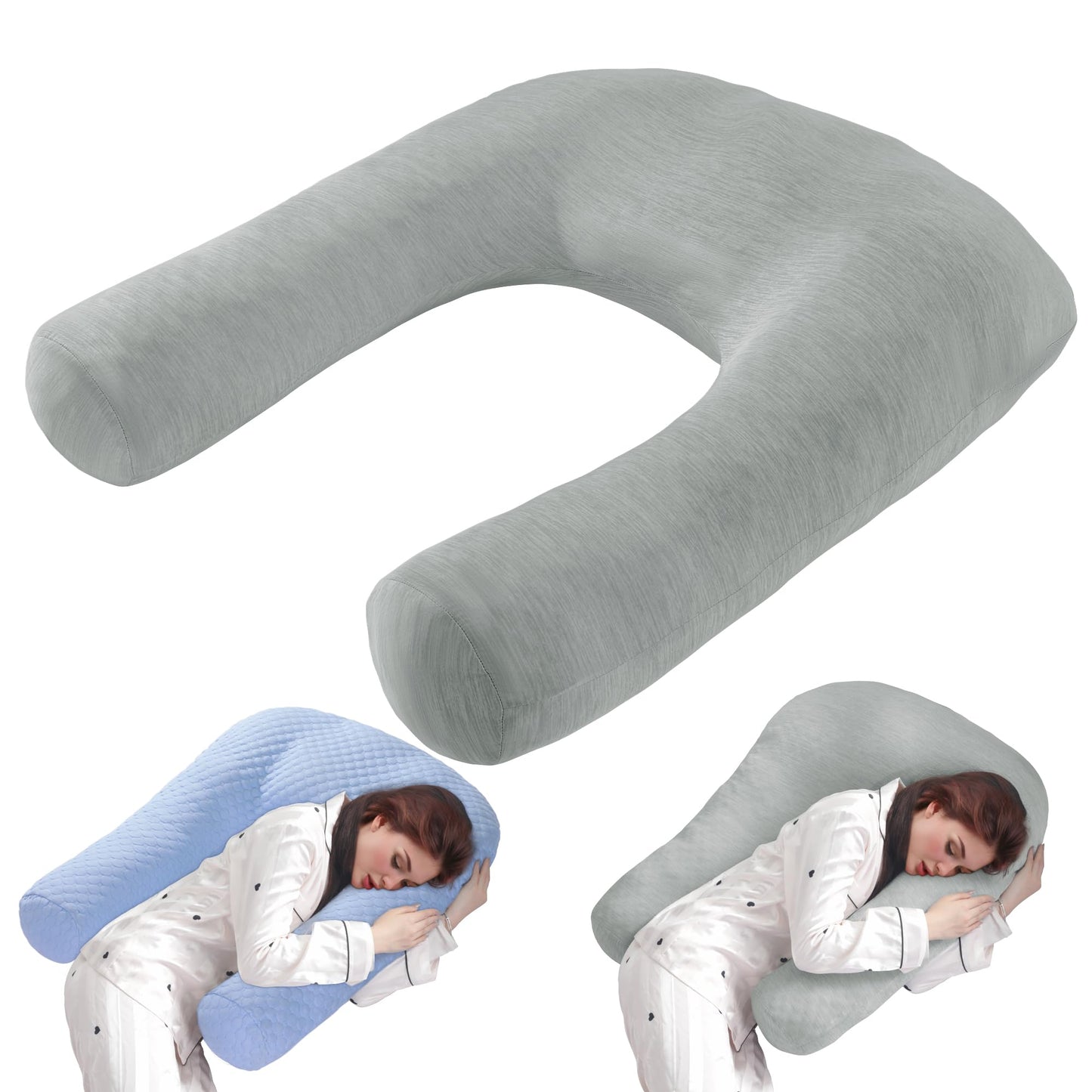 Hombys Health Cooling U-Shaped Body Pillow for Neck & Shoulder Support