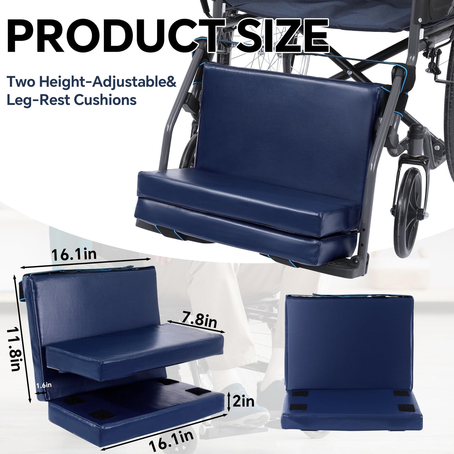 Hombys Health Adjustable Height Wheelchair Footrest