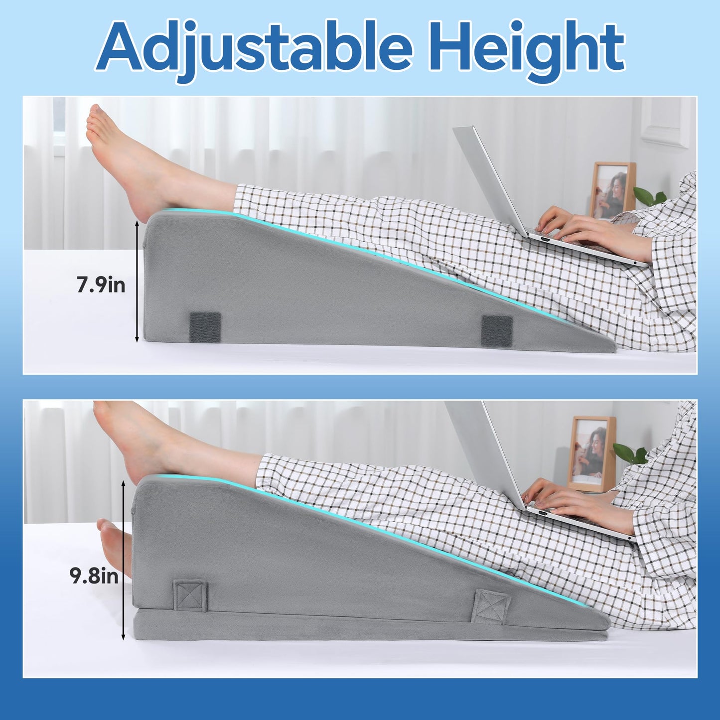 Hombys Health 2-in-1 Leg Elevation Pillow with Leg Lifter Strap