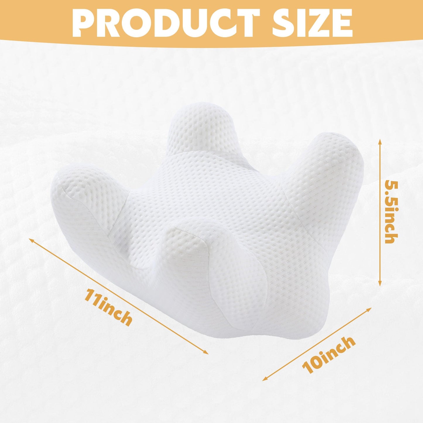 Hombys Health Ergonomic Air Layer Memory Foam Face & Neck Pillow