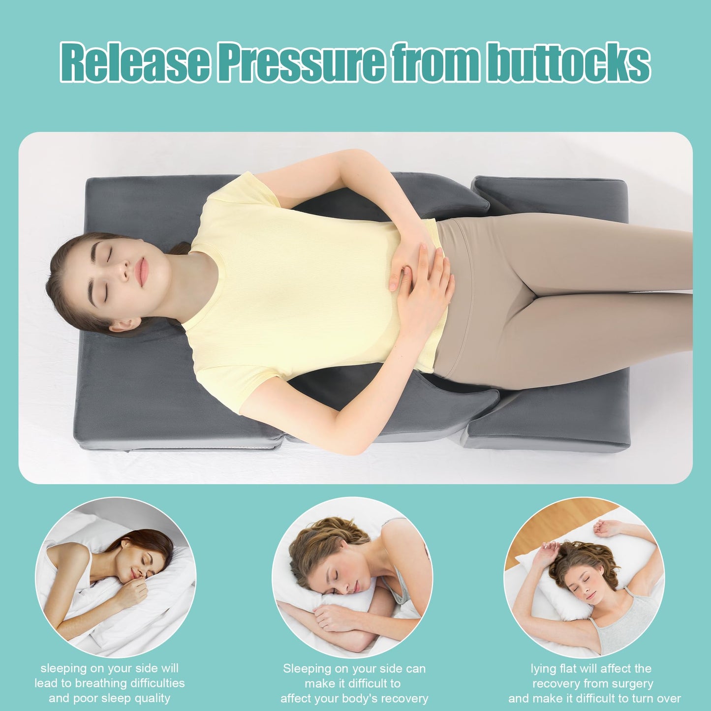 Hombys Health Adjustable BBL Pillow After Surgery