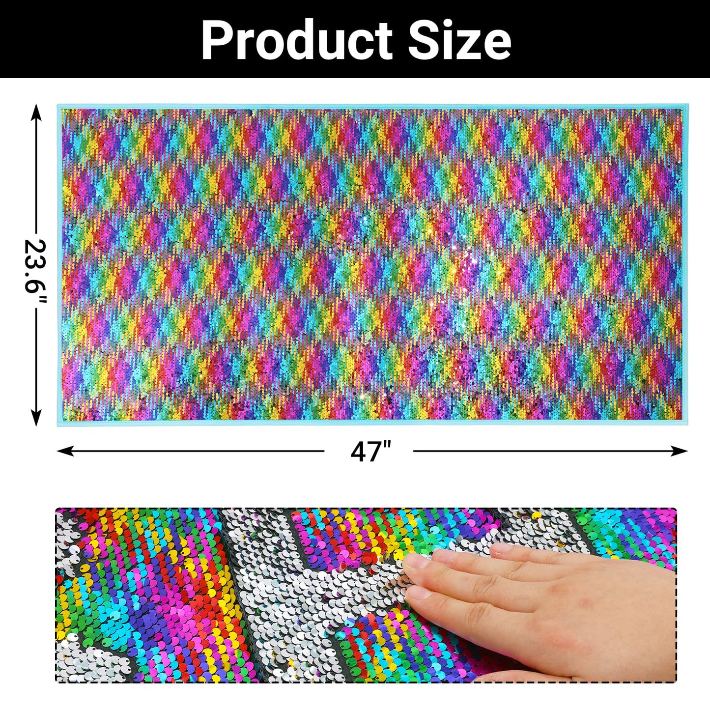 Hombys Health Reversible Sequin Wall Panel with Adhesive Backing
