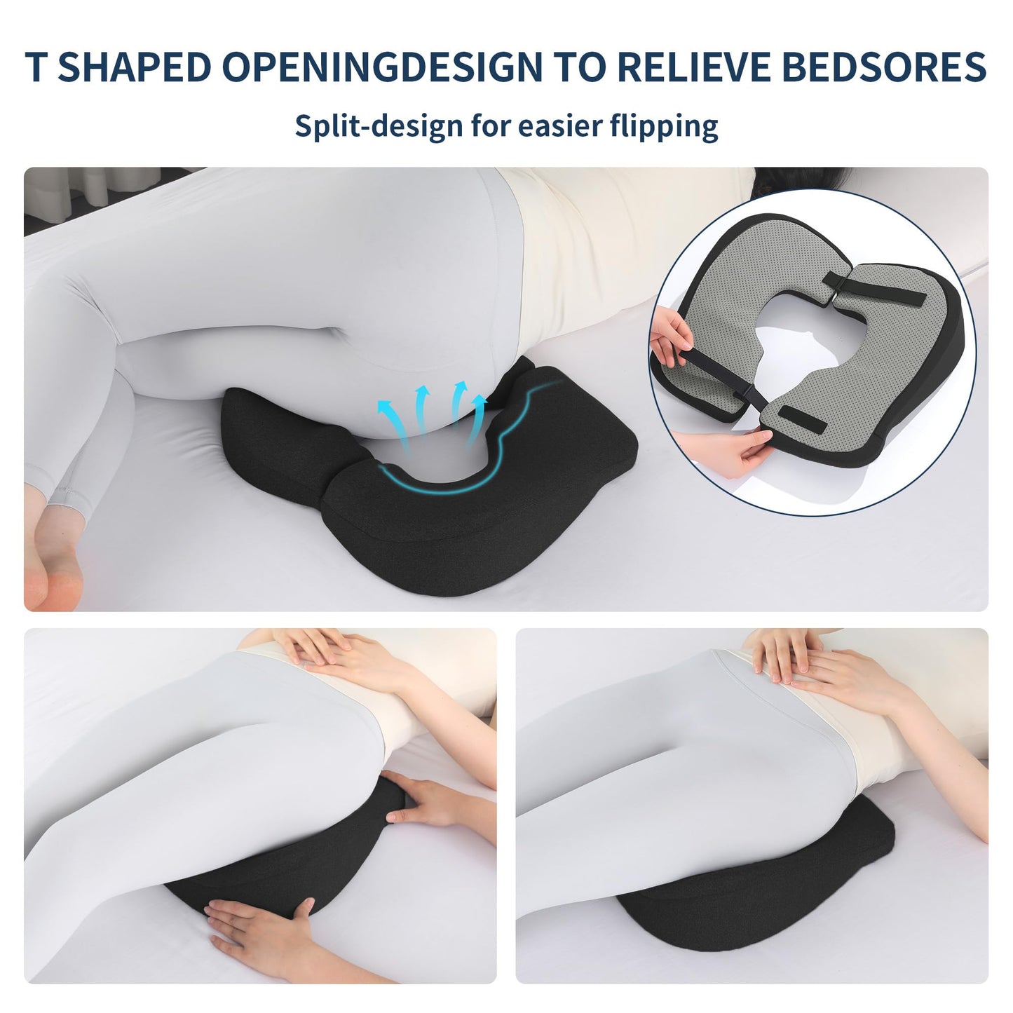 Hombys Health Memory Foam Bed Sore Cushion for Butt