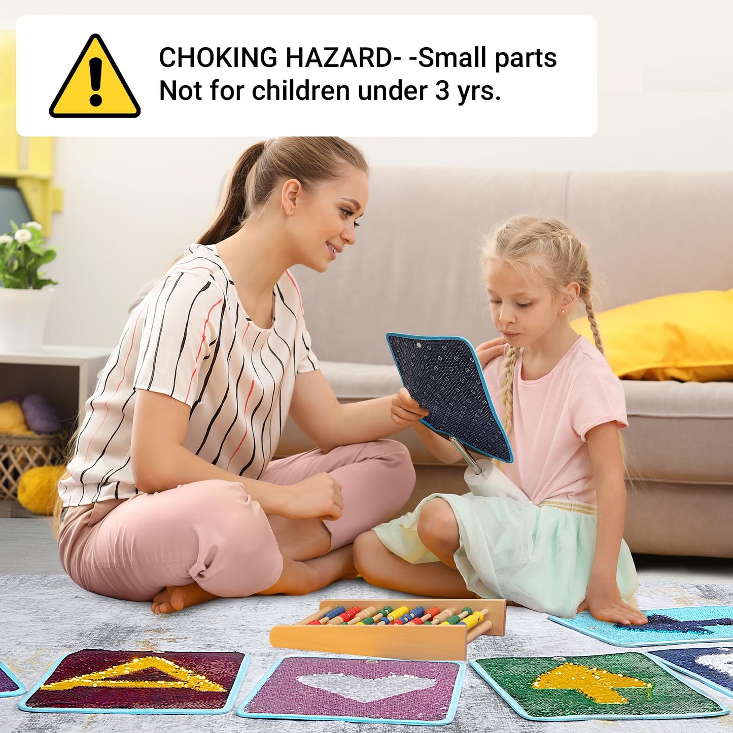 Hombys Health Reversible Sequin Wall Panels for Kids (3-Pack)