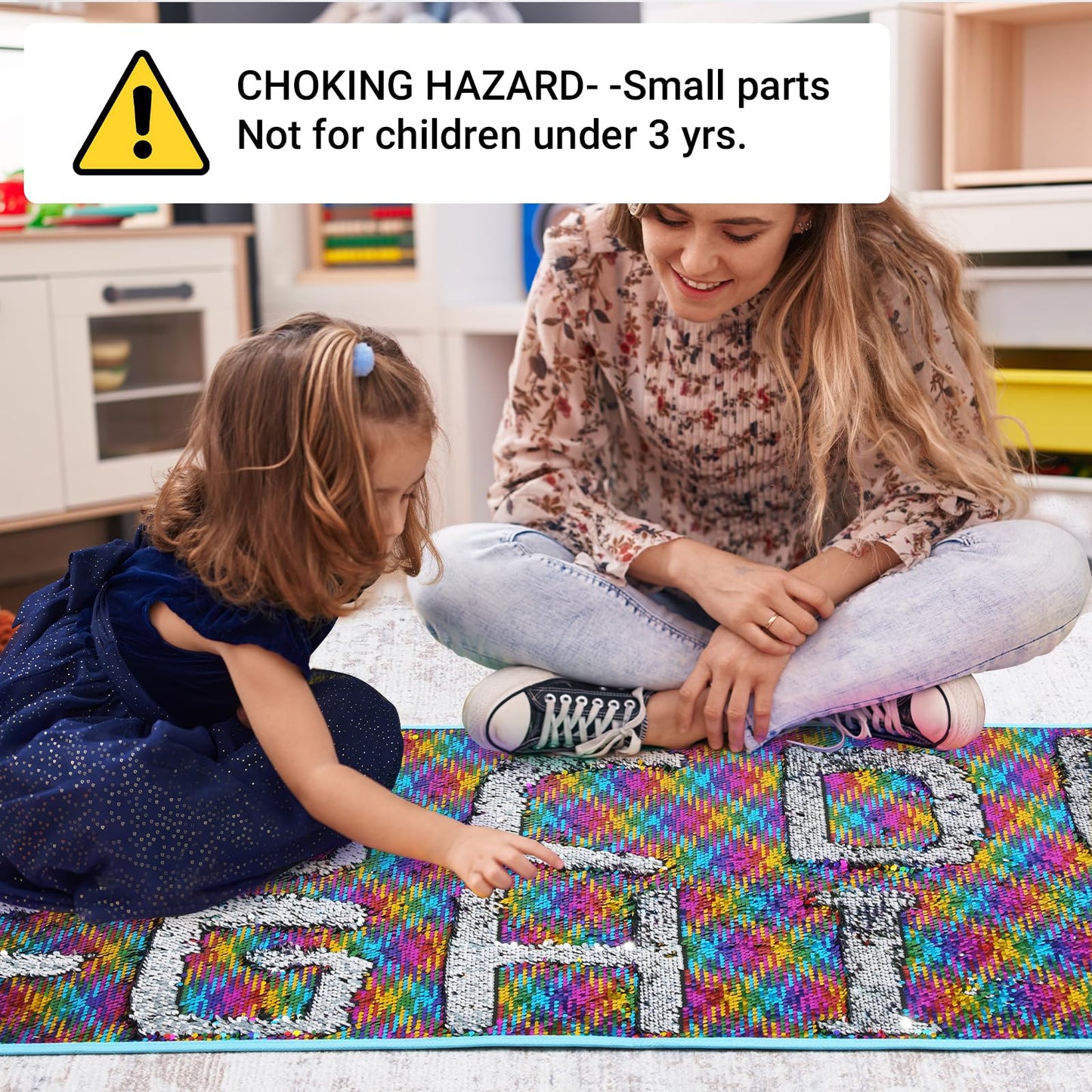 Hombys Health Reversible Sequin Wall Panel with Adhesive Backing