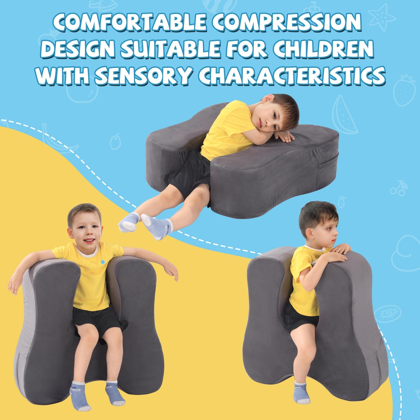 Hombys Health Soft Squeeze Sensory Seat for Kids