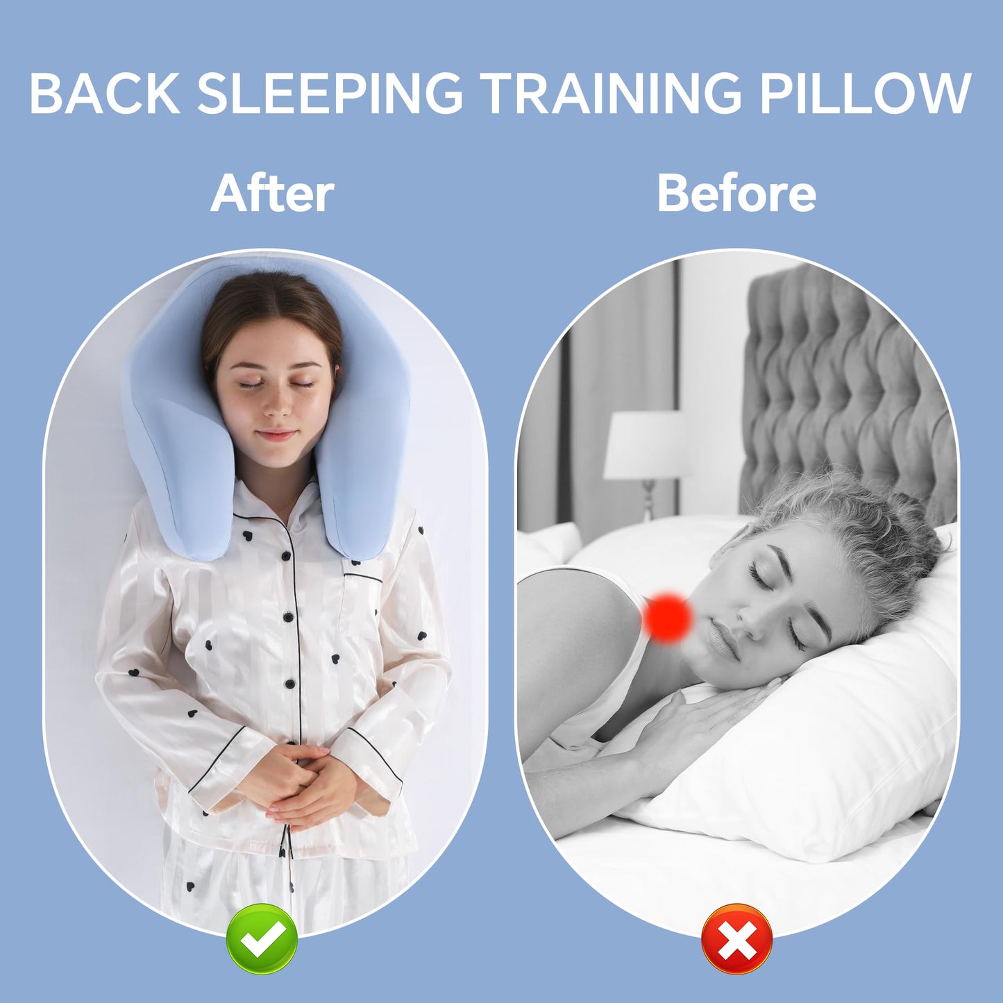 Hombys Health Back Sleeping Training Pillow