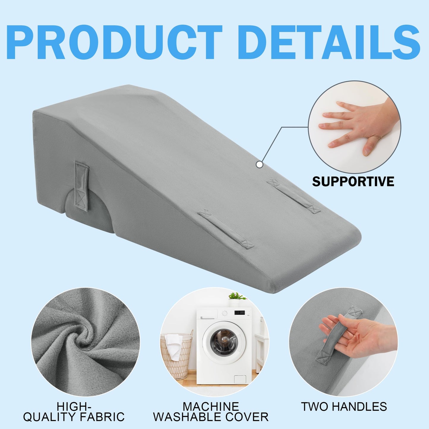 Hombys Health Knee Replacement Pillow – Different Height Leg Support for Knee Surgery Recovery, Hip, Foot & Ankle Recovery Aid