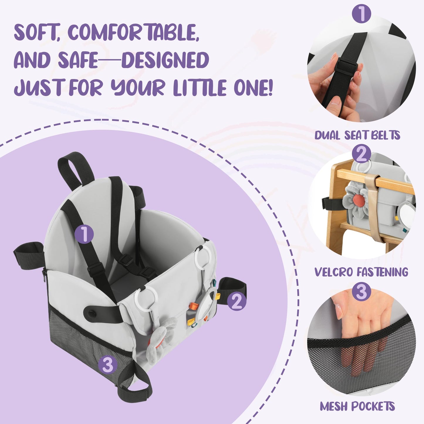 Hombys Health Shopping Cart Cover for Baby with Sensory Toys