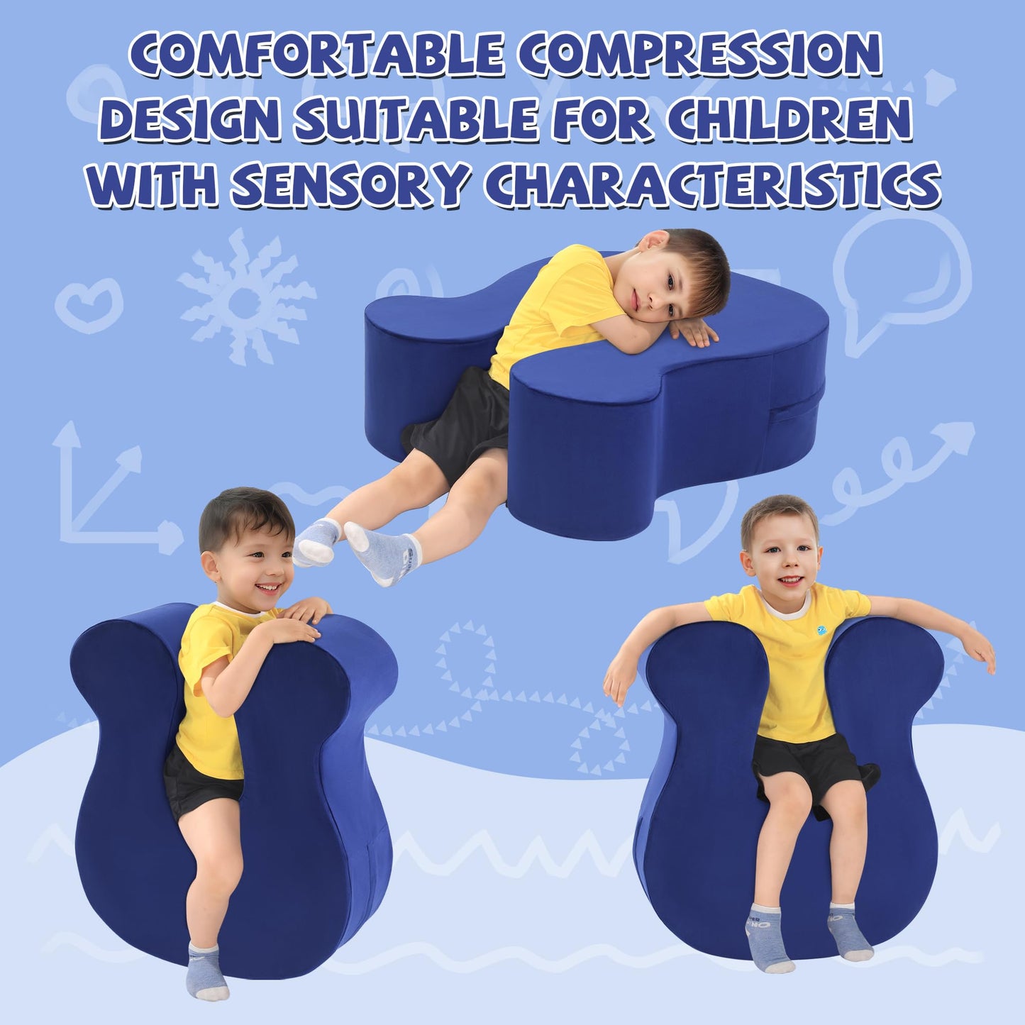 Hombys Health Soft Squeeze Sensory Seat for Kids
