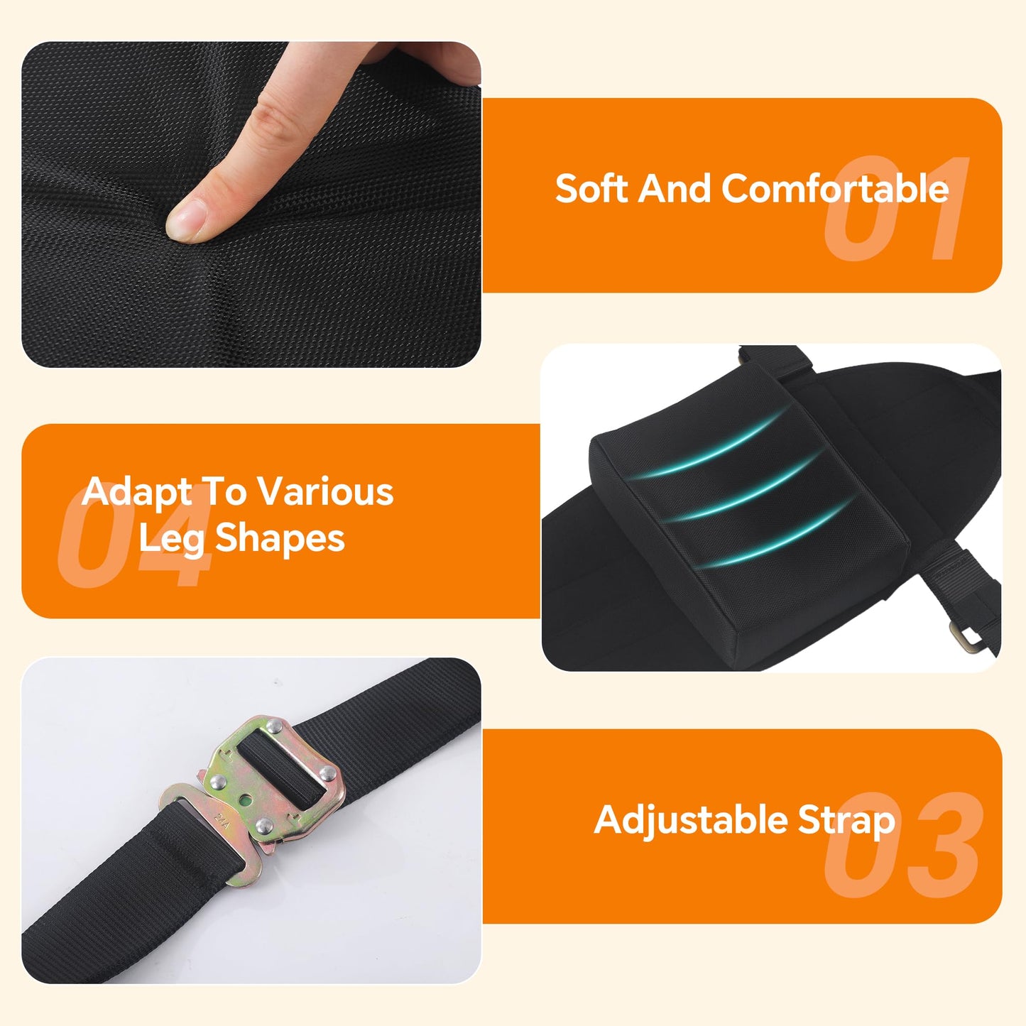 Knee Sling for Walker - Adjustable Leg Support Pad for Foot Surgery Recovery, Comfortable Foam Cushion