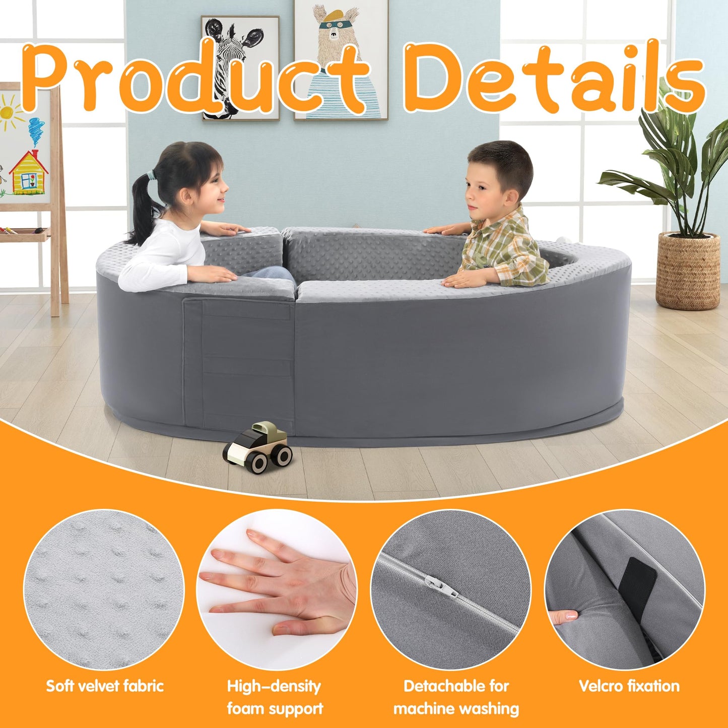 Hombys Health Large Sensory Peapod Chair for Kids