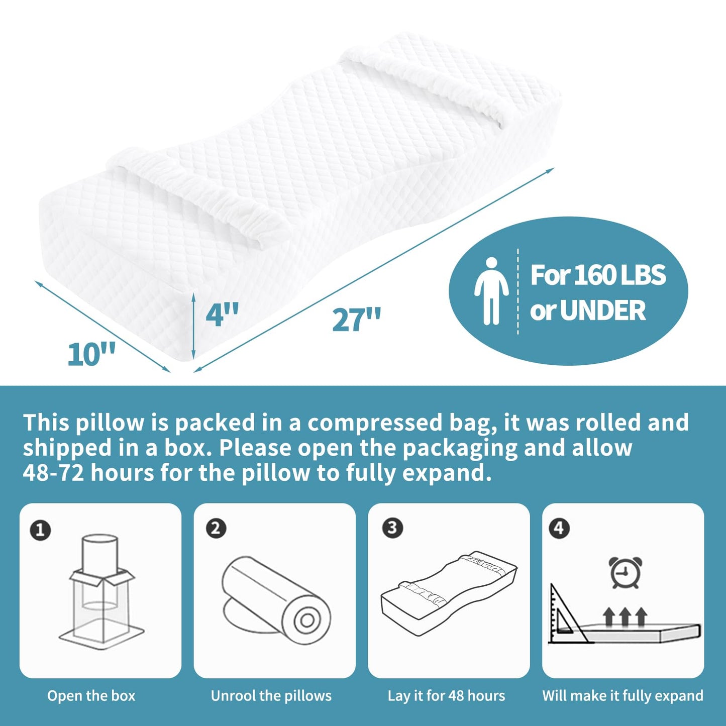 Hombys Health Knee Pillow for Side Sleepers – Memory Foam Leg Support Pillow with Strap for Better Body Alignment, Hip Comfort & Lower Back Pain Relief