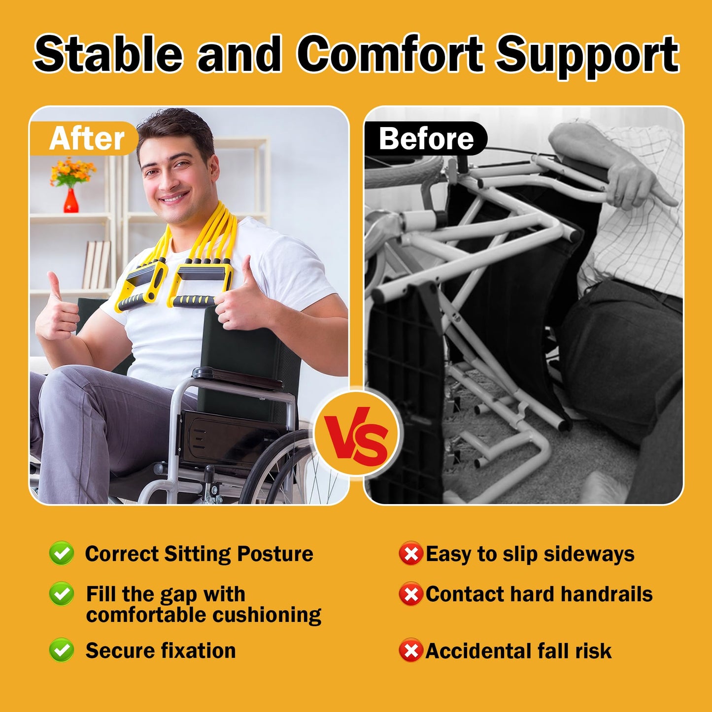 Hombys Health Wheelchair Lateral Support Cushion