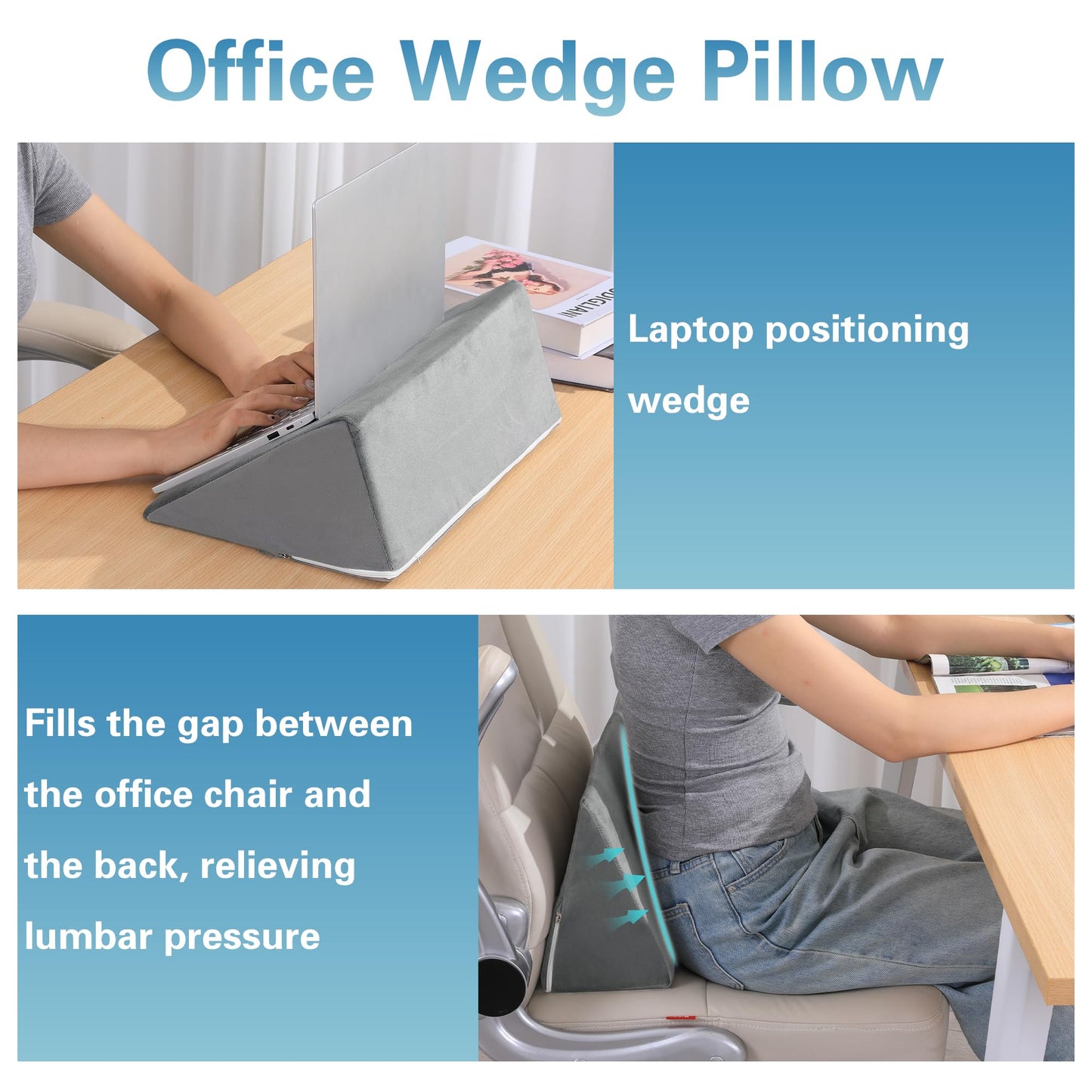 Hombys Health Small Wedge Pillow for Side Sleeping