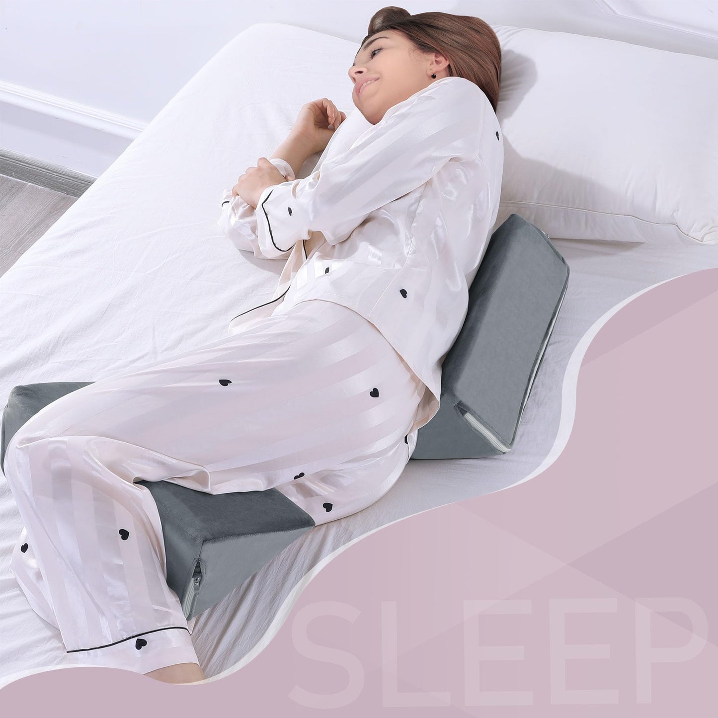 Hombys Health 2-Piece Small Wedge Pillow Set