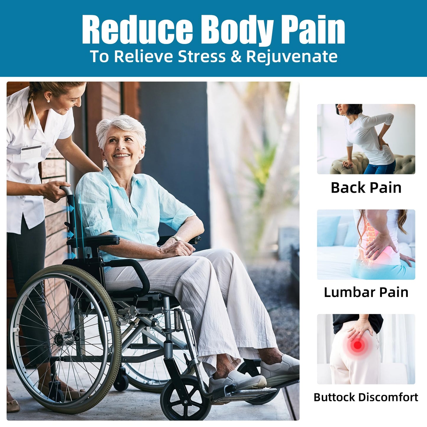 Hombys Health Wheelchair Back Cushion