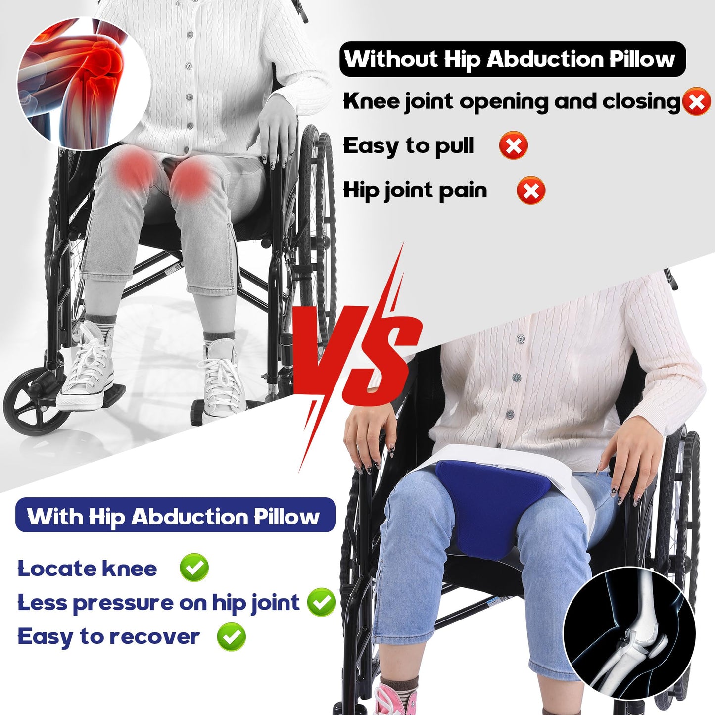 Hombys Health Hip Abduction Wedge Knee Separator