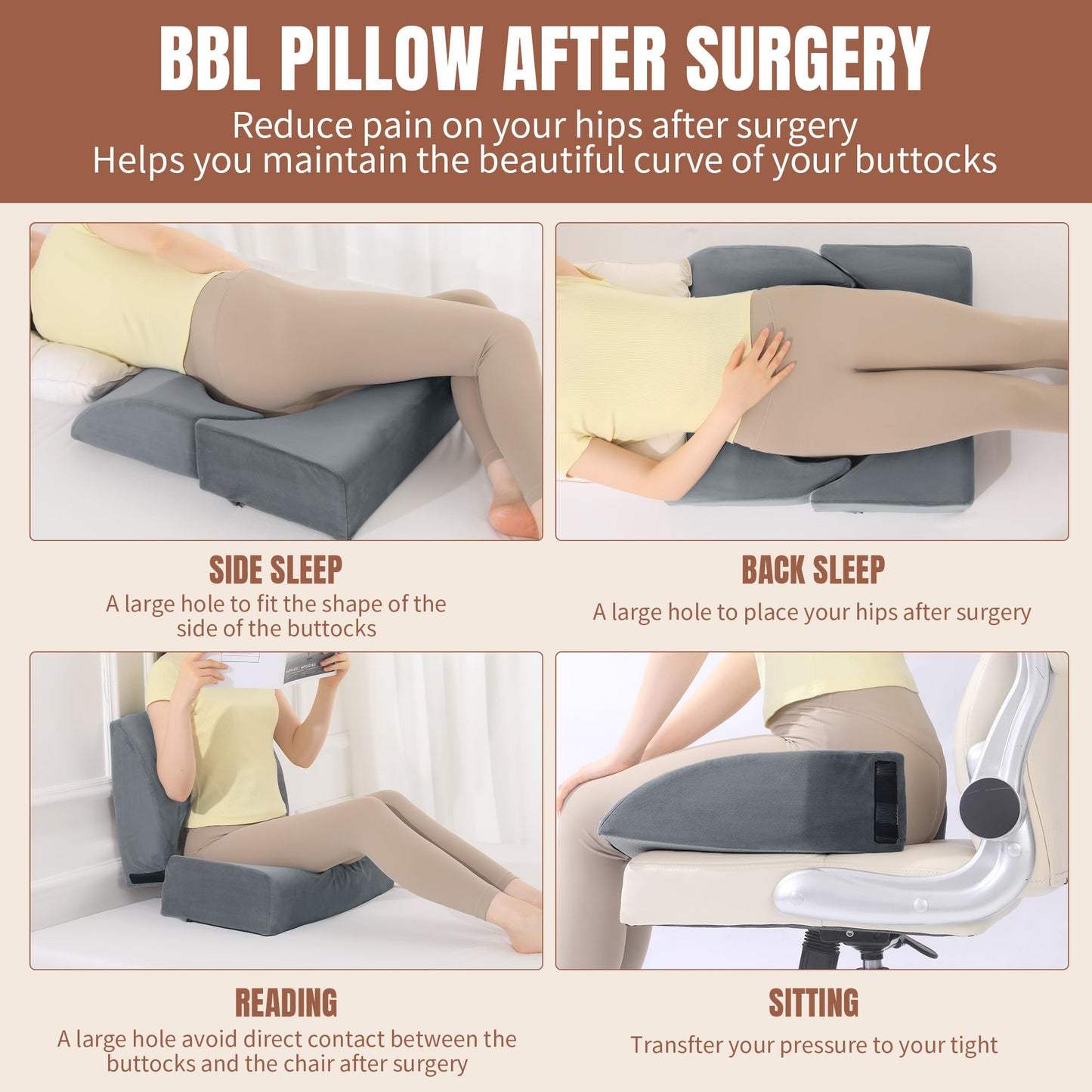 HOMBYS Health Adjustable BBL Pillow