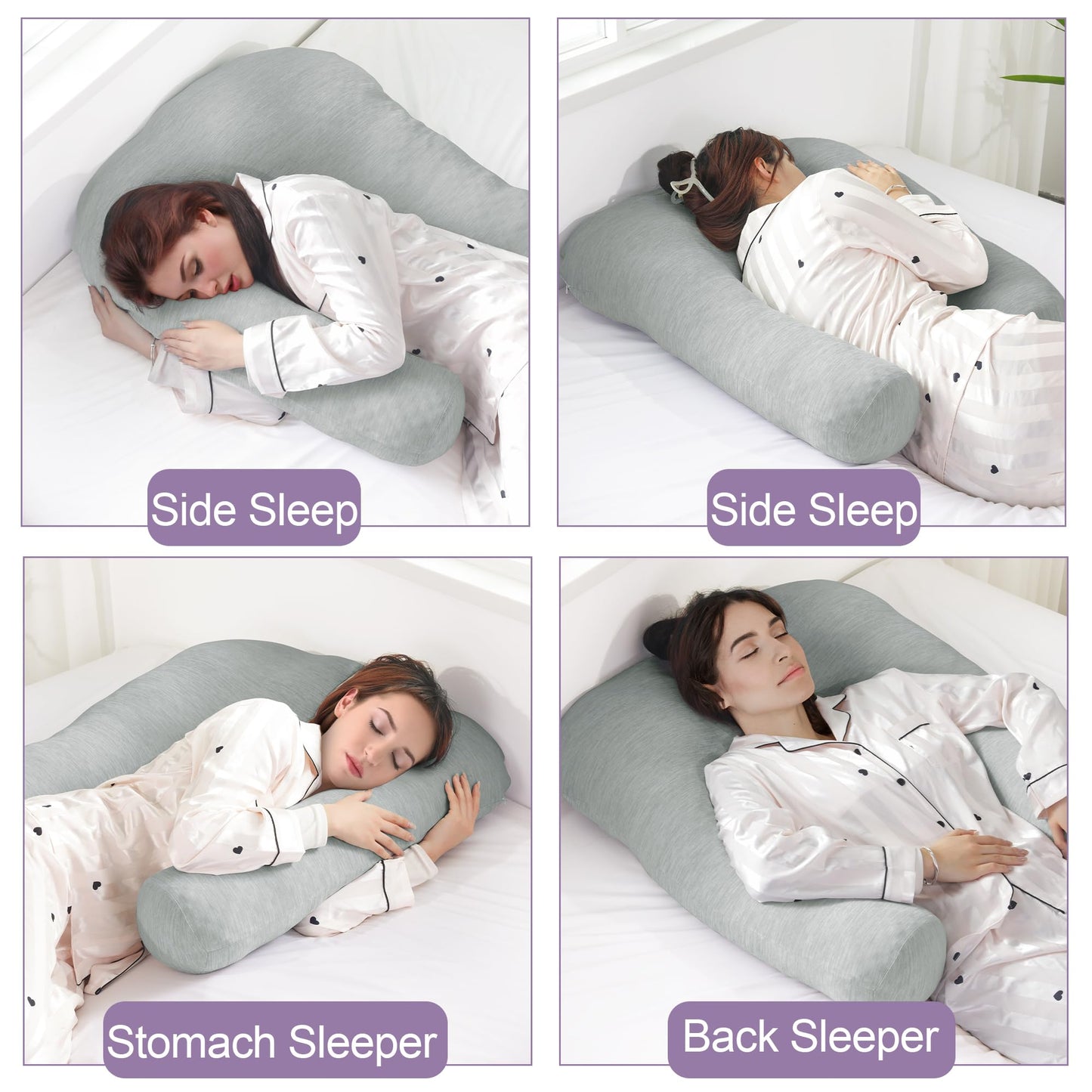 Hombys Health Cooling U-Shaped Body Pillow for Neck & Shoulder Support