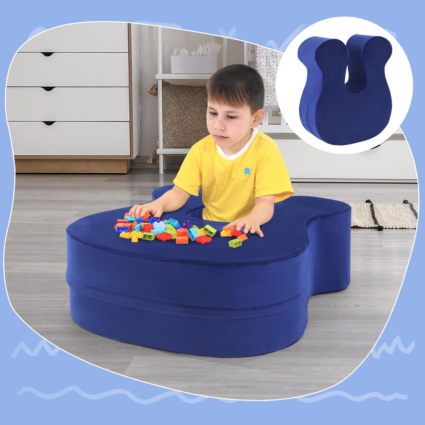 Hombys Health Soft Squeeze Sensory Seat for Kids
