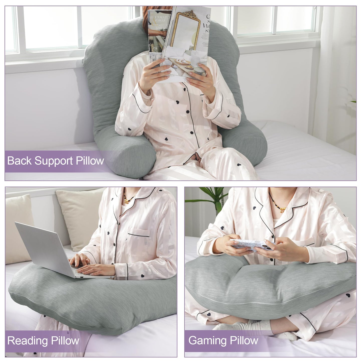 Hombys Health Cooling U-Shaped Body Pillow for Neck & Shoulder Support