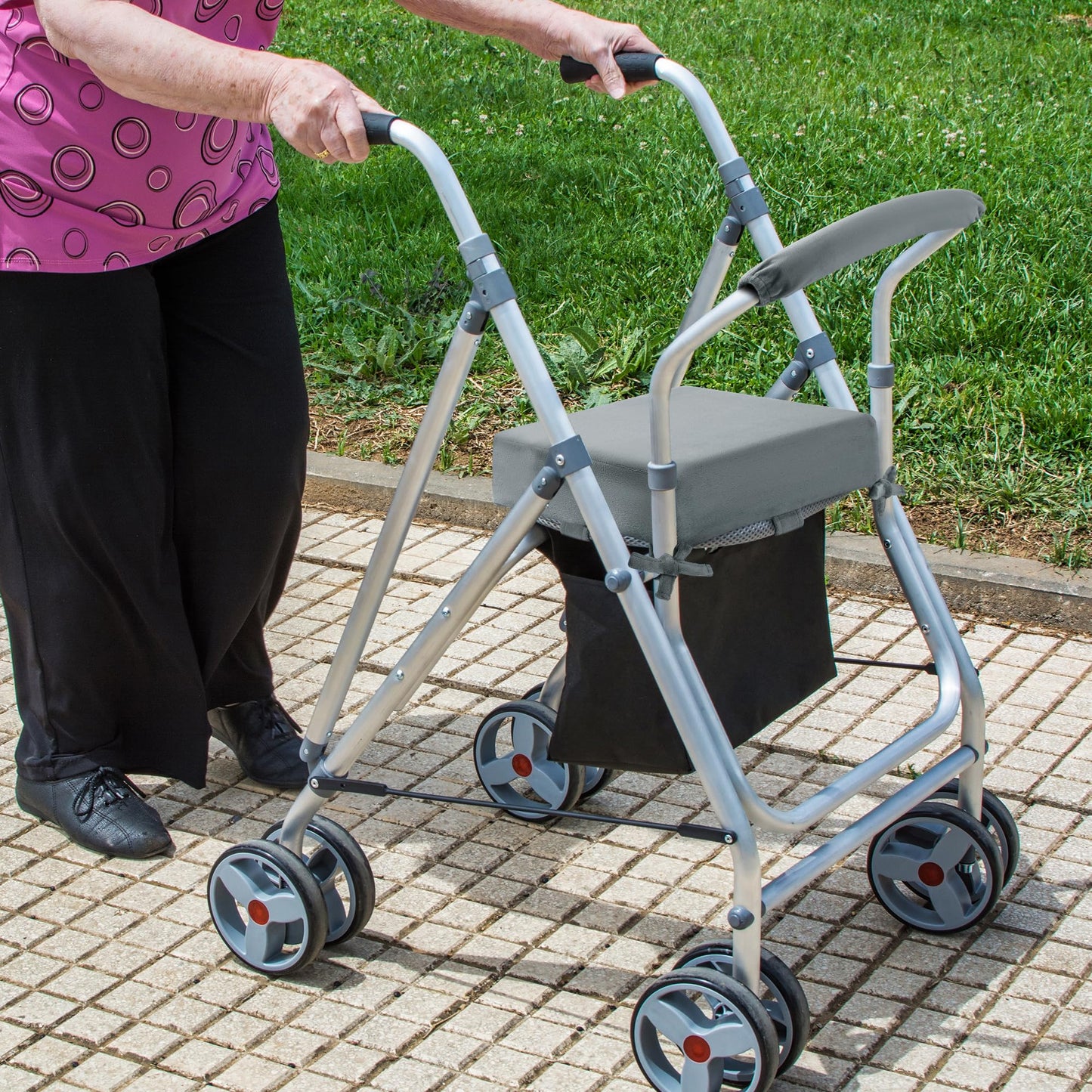 Hombys Health Non-Slip Rollator Walker Seat Cushion & Backrest Set