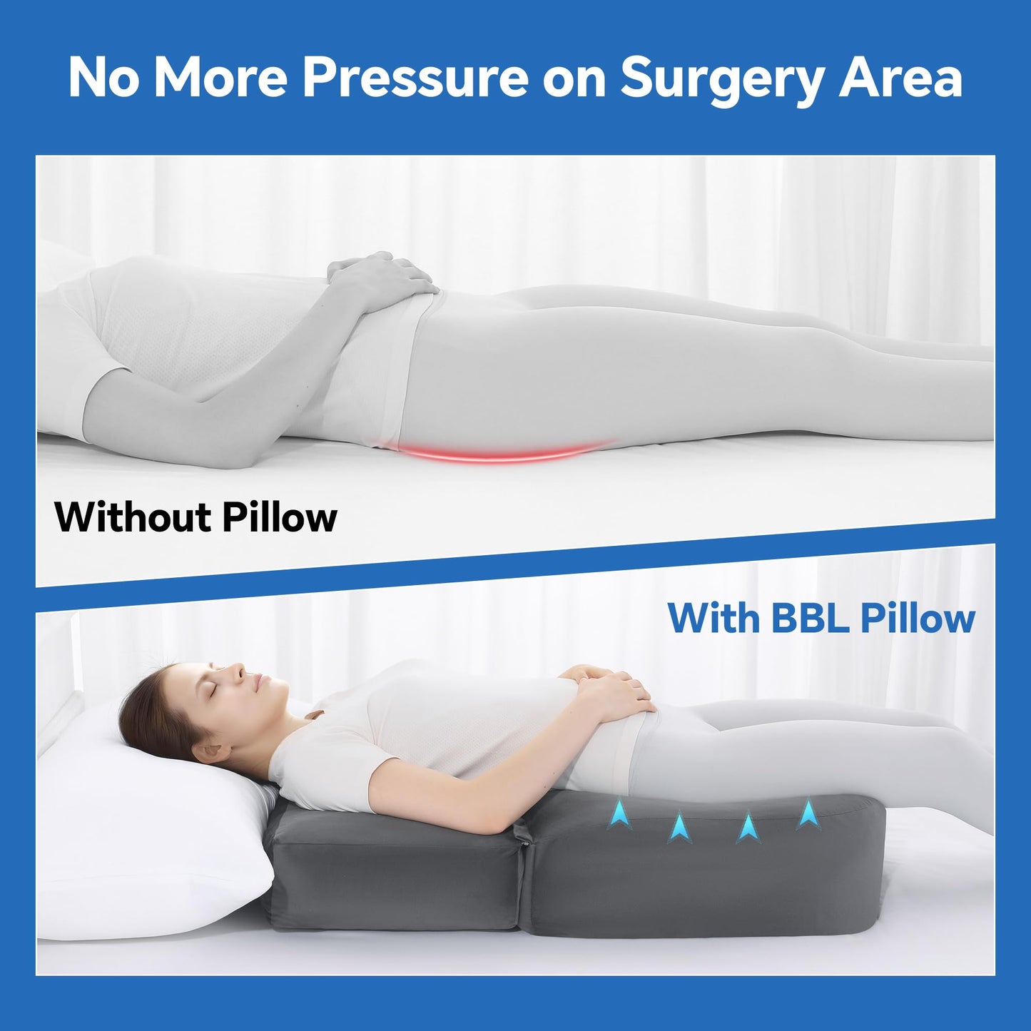 Hombys Health Extra Long BBL Pillow After Surgery