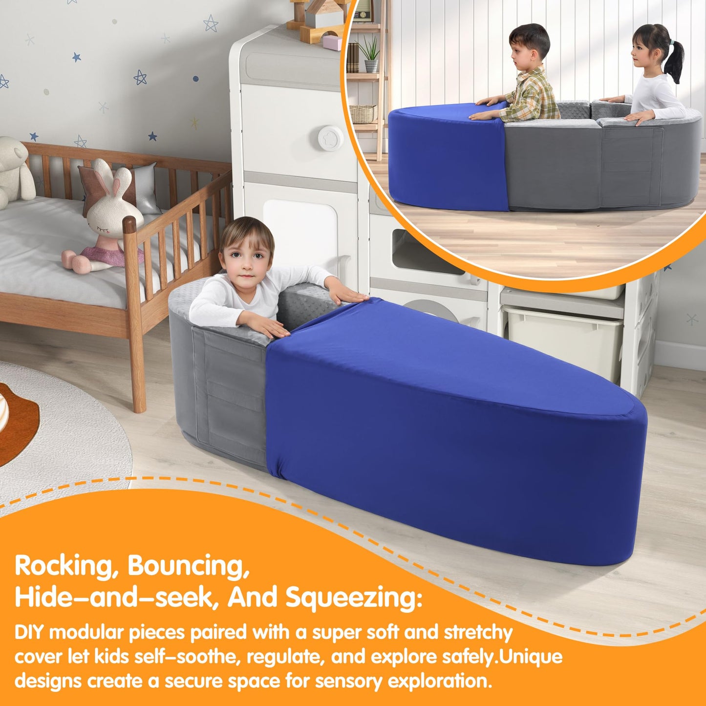 Hombys Health Large Sensory Peapod Chair for Kids