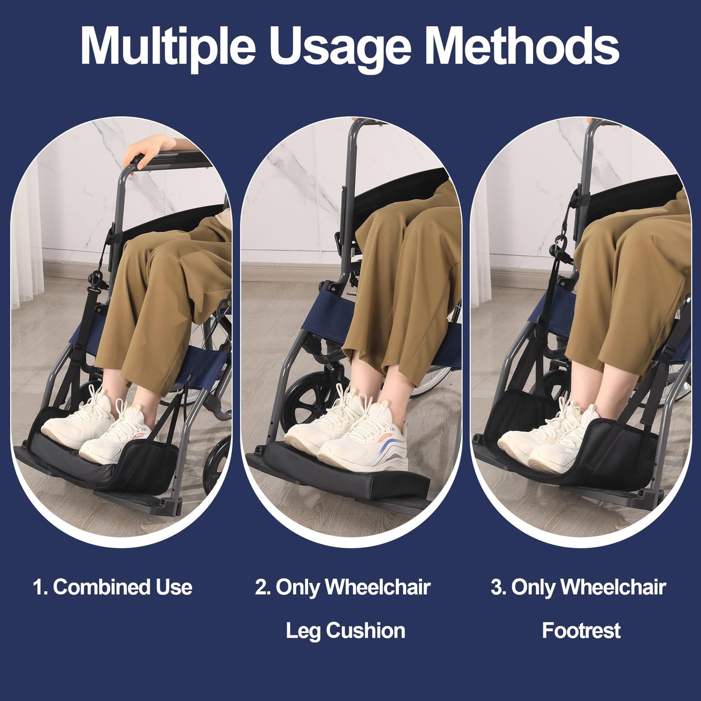 Hombys Health Wheelchair Foot Rest Hammock with Memory Foam Pad