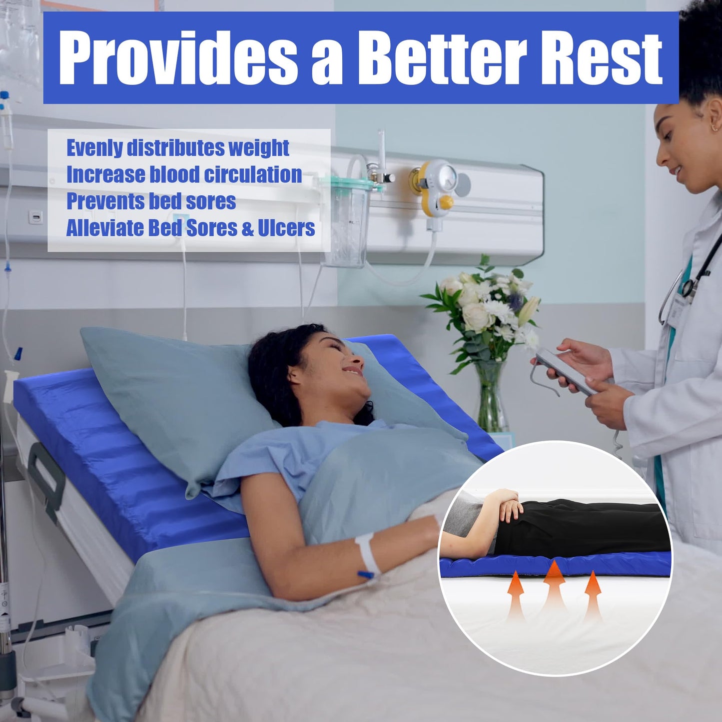 Hombys Health Waterproof Bed Sore Mattress Topper