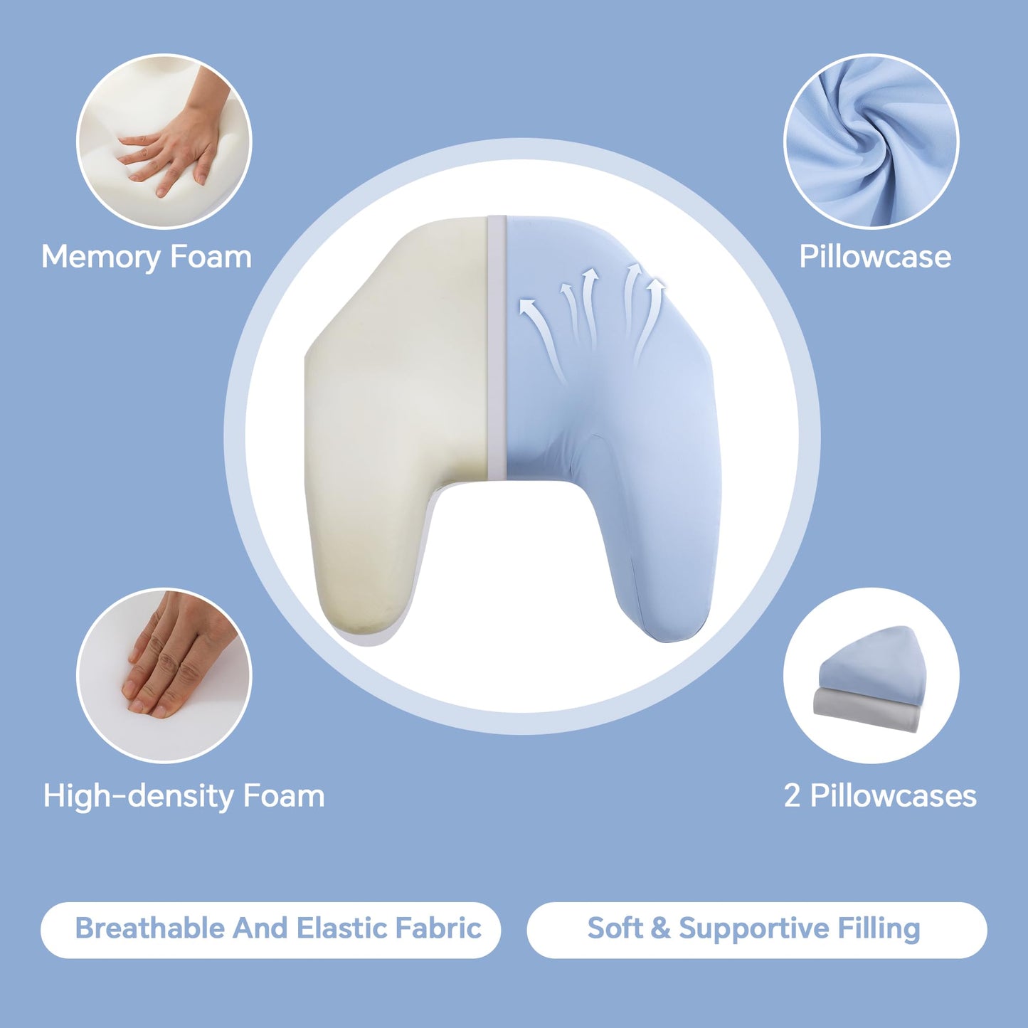 Hombys Health Back Sleeping Training Pillow