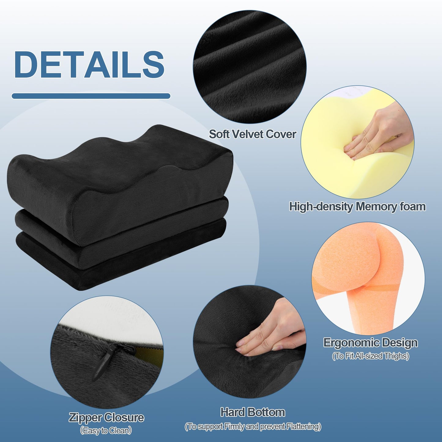 HOMBYS Health Adjustable Height BBL Pillow