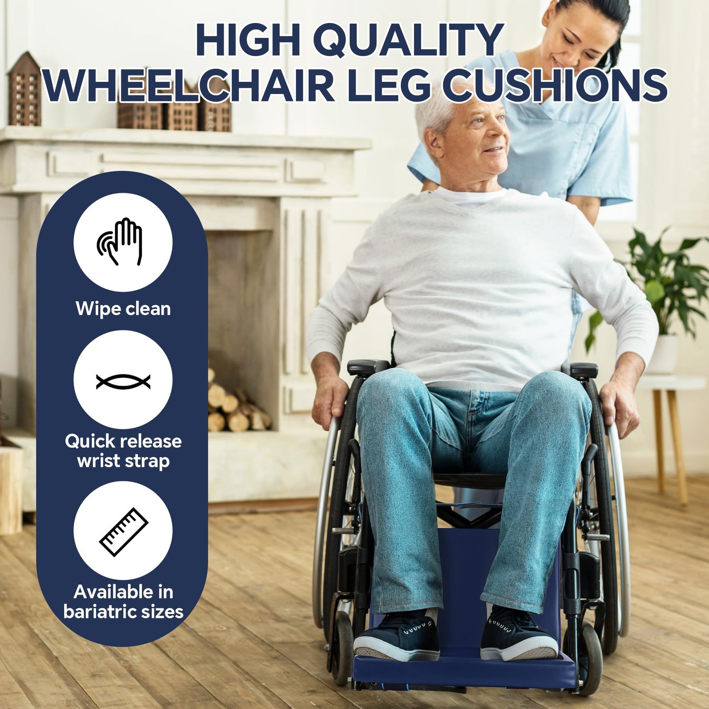 Hombys Health Adjustable Height Wheelchair Footrest