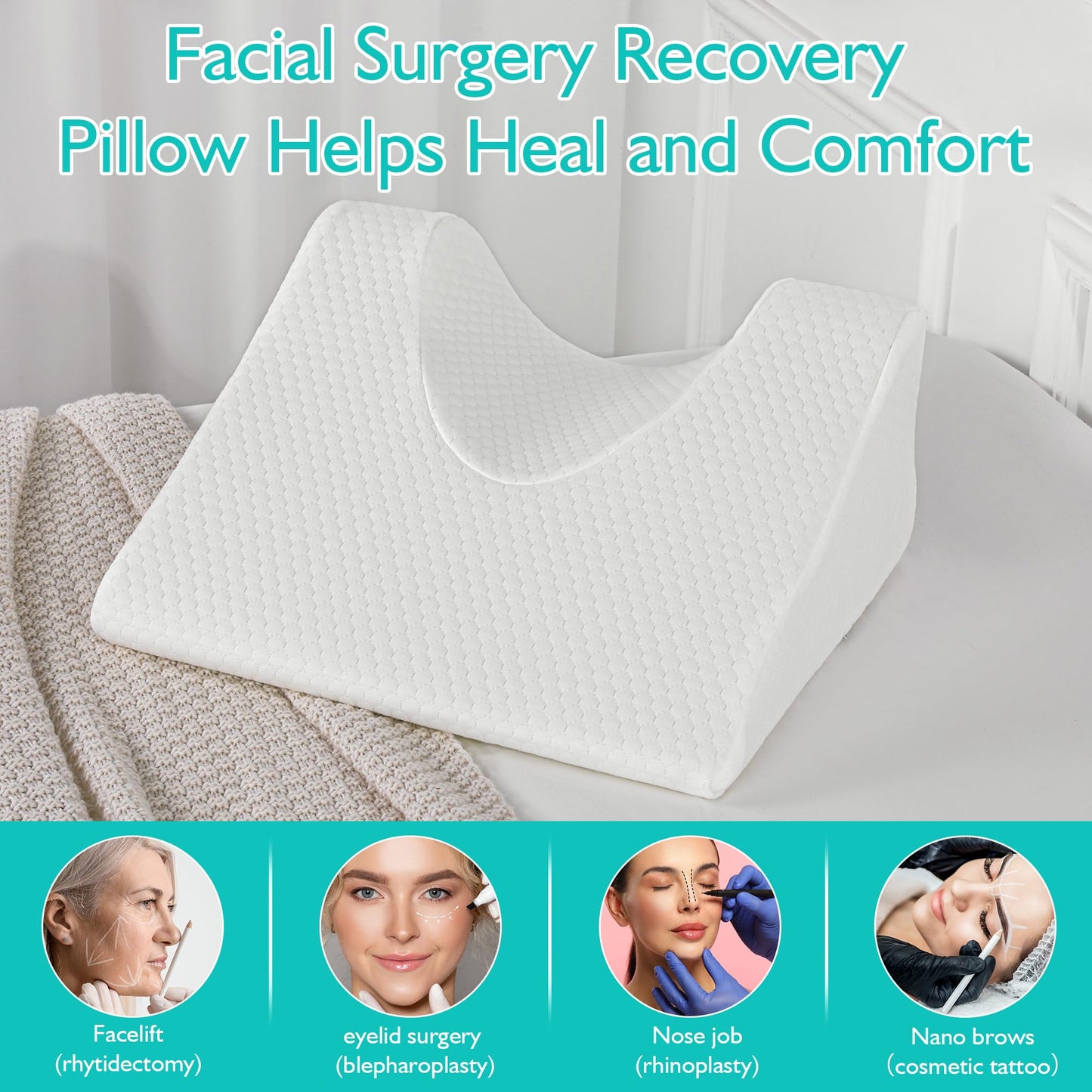Hombys Health Facial Surgery Recovery Pillow